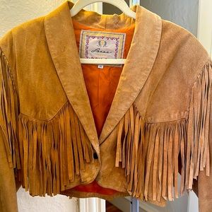 Fringe Leather Crop Jacket MADE IN THE USA
